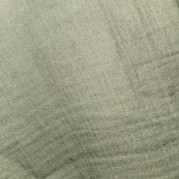 NWT Copper Key Olive Long Sleeve Peplum Top Size L Crinkle Cotton Fabric Soft - Picture 7 of 14